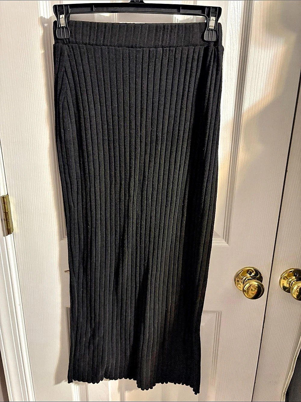 Black Pleated Maxi Skirt Like New